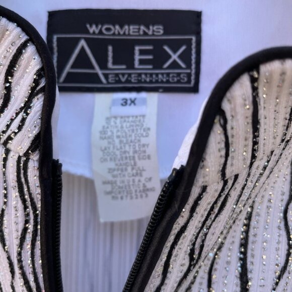 Alex Evenings Glitter Drizzle Print Jacket Pant Set Jacket Sz 3X- Pant 2X - Picture 7 of 12